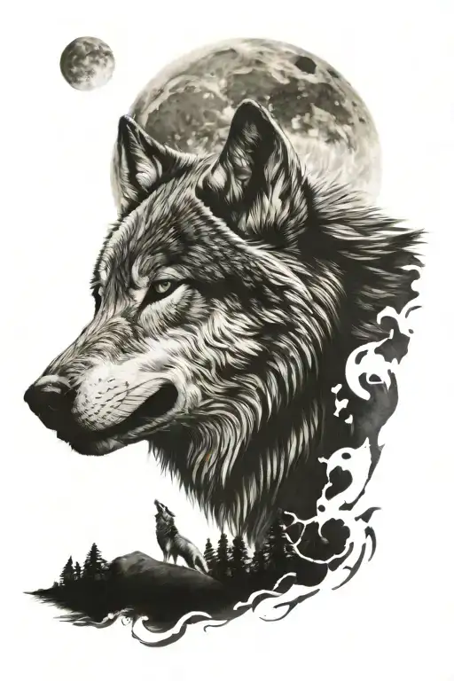 Wolf Howling At The Moon