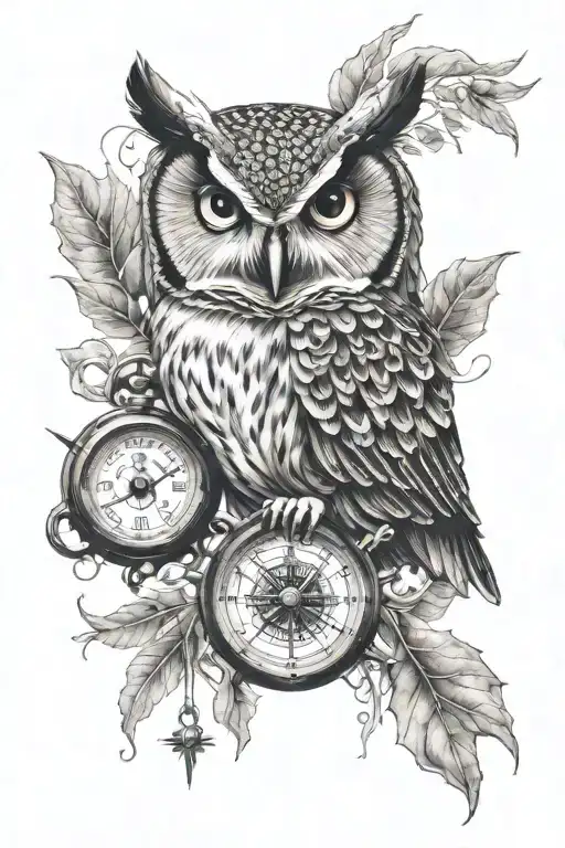 Owl And Compass
