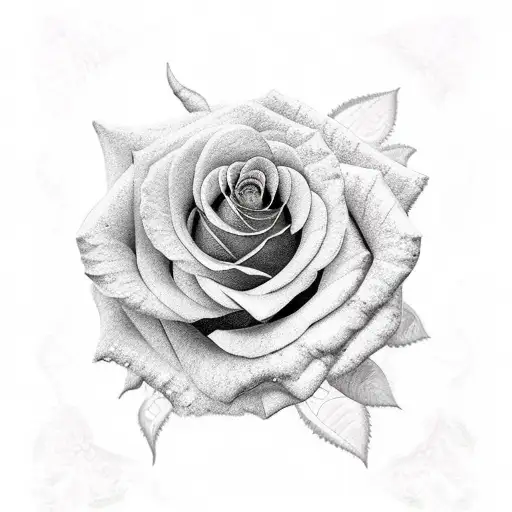 Full Rose With Melting Gold