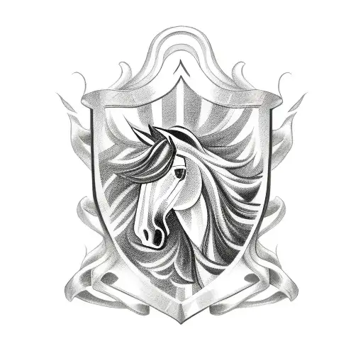 Standard Bearer Horse With Shield