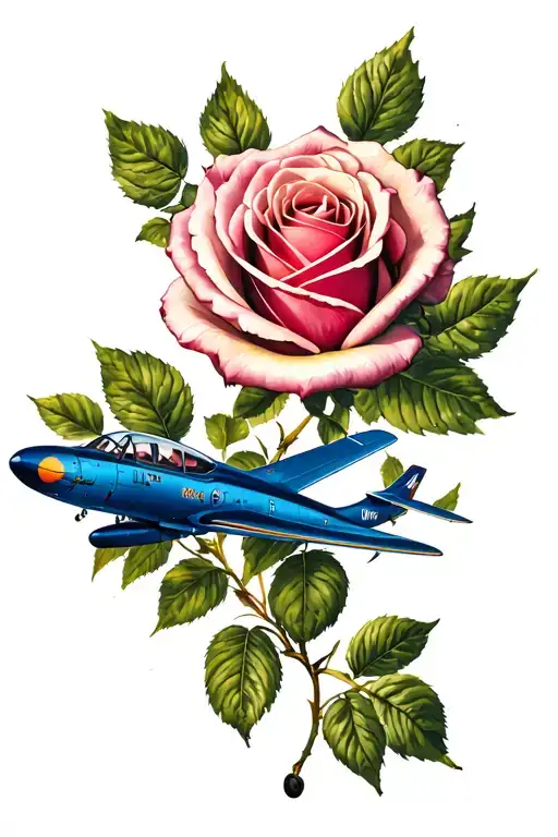 Cirrus Airplane And Compas Rose