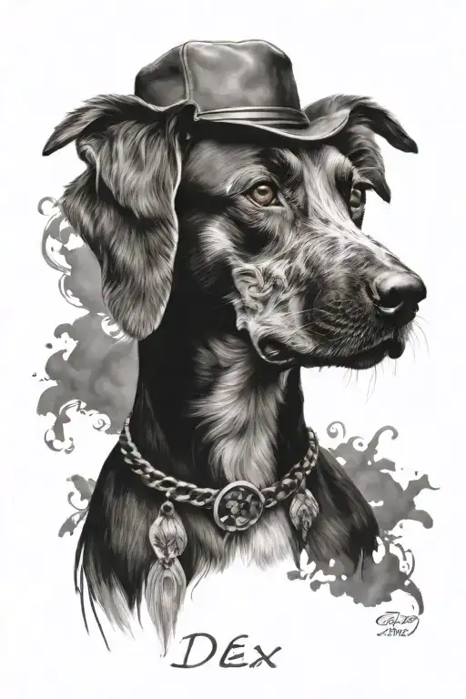 Dog Named Dex Portrait