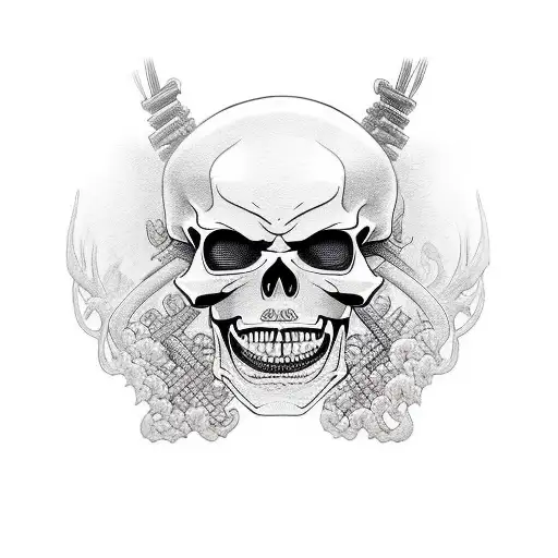 Samurai Half Skeleton