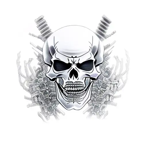 Samurai Half Skeleton