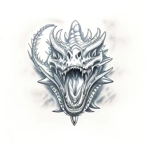 Dragon Skull Breathing Fire