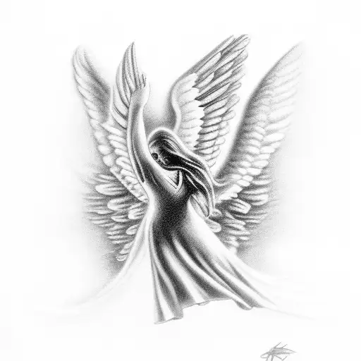 Angel Falling By Back