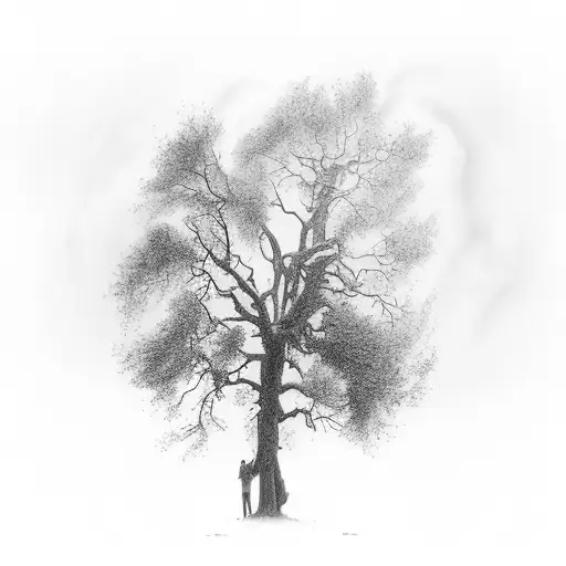 Tornado Destroying A Farm But Leaving One Tree Standing