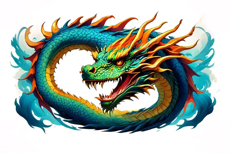 On The Forearm Dragon With