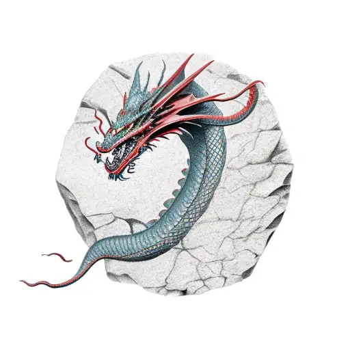 Dragon Cracked Stone