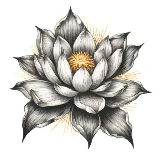 Lotus Flower Sun Rays