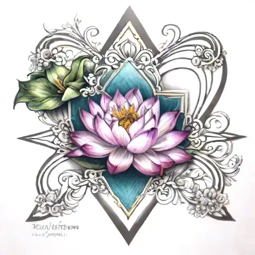 Colorful Infinity Triangle Blooming Lotus Heart Lynnette Syrena 2-11-2018