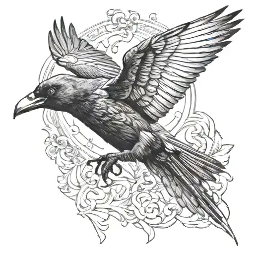Crow Flying