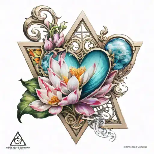 Colorful Infinity Triangle Blooming Heart Lotus Names Lynnette Syrena 2-11-2018