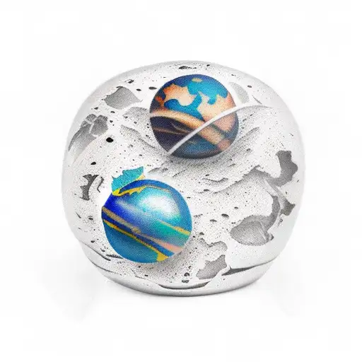 Shattered Planets Pearl Bracelet