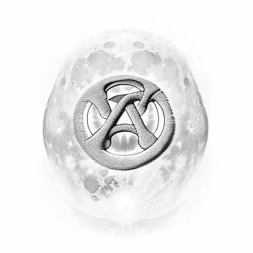 Moon With Infinity Sign