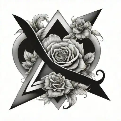 Heart Inside Of Triangle Inside Of Infinity Symbol Blooming