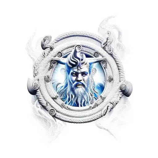 Poseidon Waves Boat Journey Ithaka