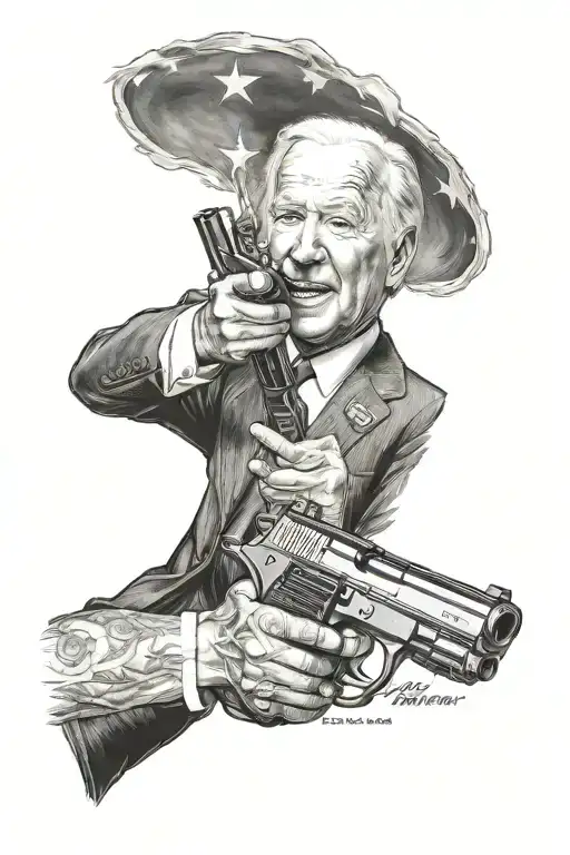 Joe Biden With A Gun