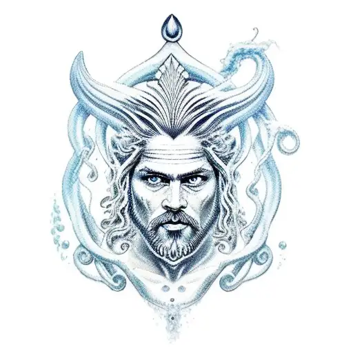Aquarius Looking Like Poseidon