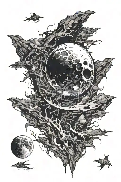 Dark Moon Obscure In The Moon