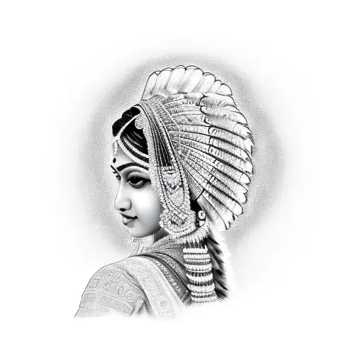 Indian Girl With Money Around