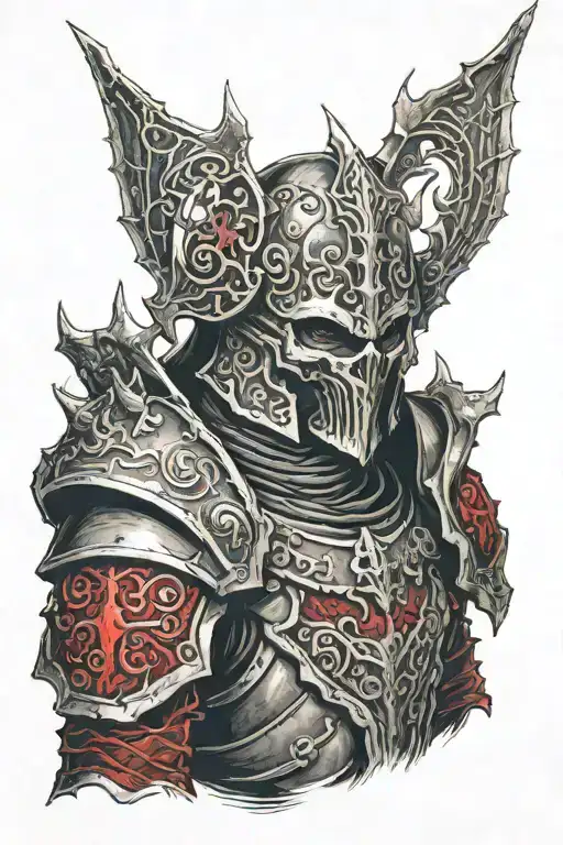 Necromancer With Red And Black Armour