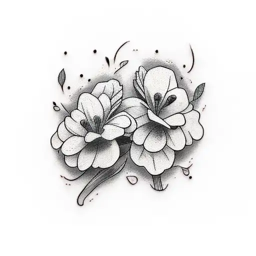 2 Dog Paws With Flowers