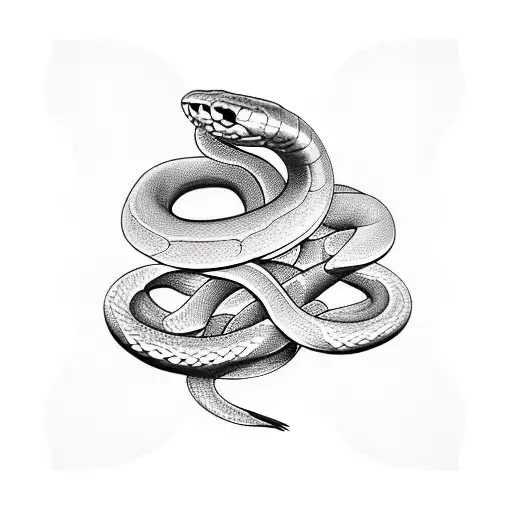 Snake Wrapping Around A Heart