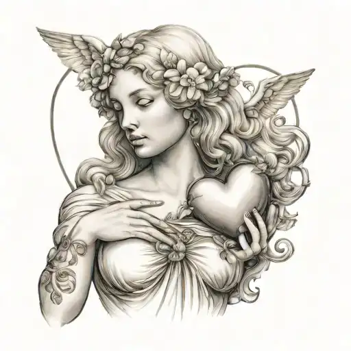 Aphrodite Holding A Heart