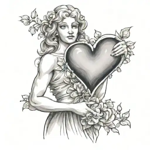 Aphrodite Holding A Heart
