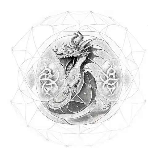 Figment From Disney Designed As A Gothic Dragon On Top Of A Giant Silver Geodesic Sphere