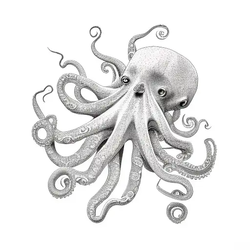 California With Tree And Octopus