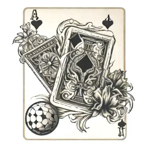 Basketball And Ace Of Diamonds Playing Card Sleeve