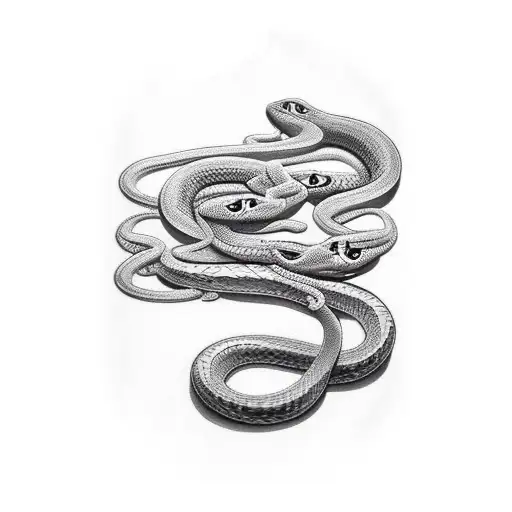 Snake Chest Tattoo With Shading