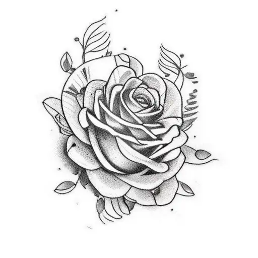 Make Red And Black Tatoo With The Word Nice