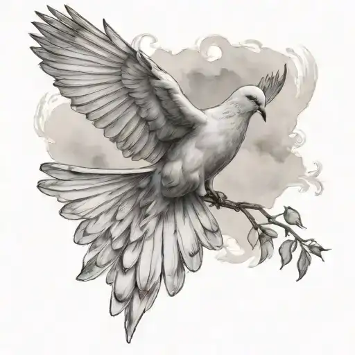 Dove Flying