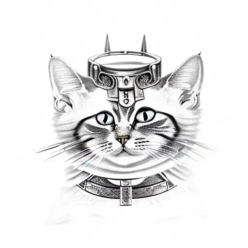 Cat Samurai Full Size Katana Big Small Sword