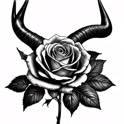 Word Family On The Right Side A Rose And The Left A Horns As A Base