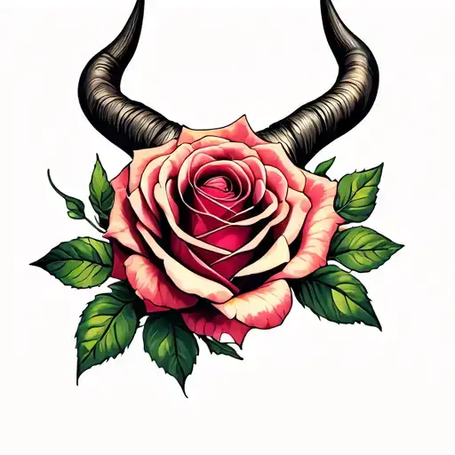 Word Family In Italic Lyrics And On The Right Side A Rose And The Left A Horns As A Base