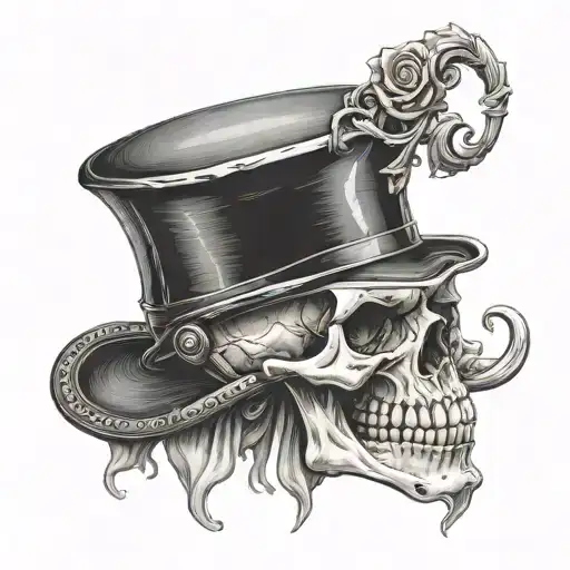 Skull Wearing A Top Hat