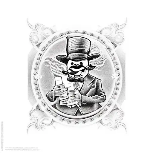 Rich Uncle Pennybags Wit 100 Dollars And Casino