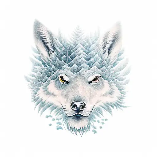 Pine Tree Mountains Water Animal