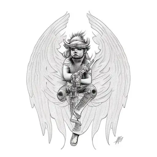 Angel Riding A Motorcycle