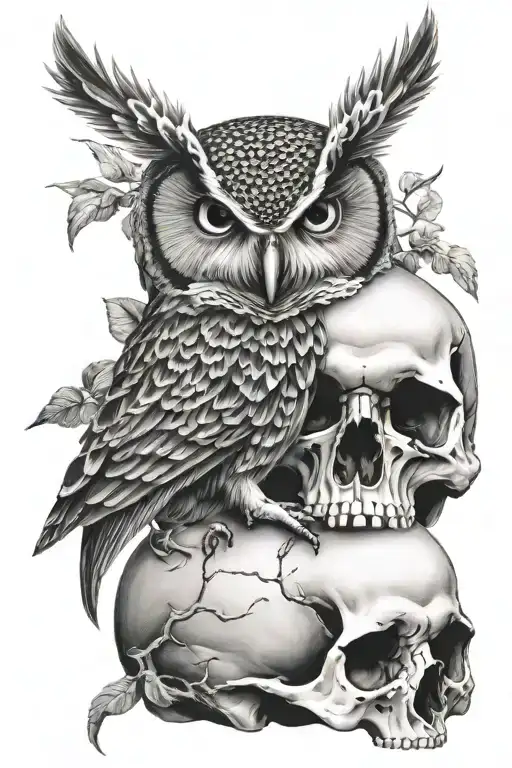 Owl And Skull