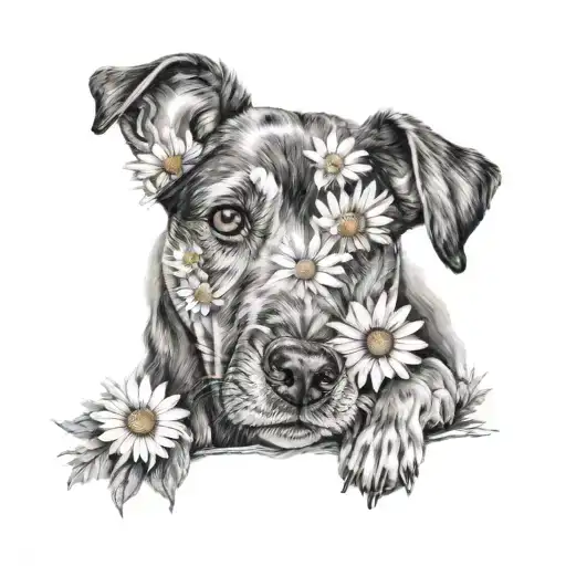 Dog Flower Left Daisy