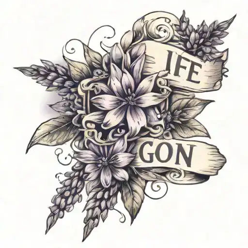 Life Goes On Lettering Lavender