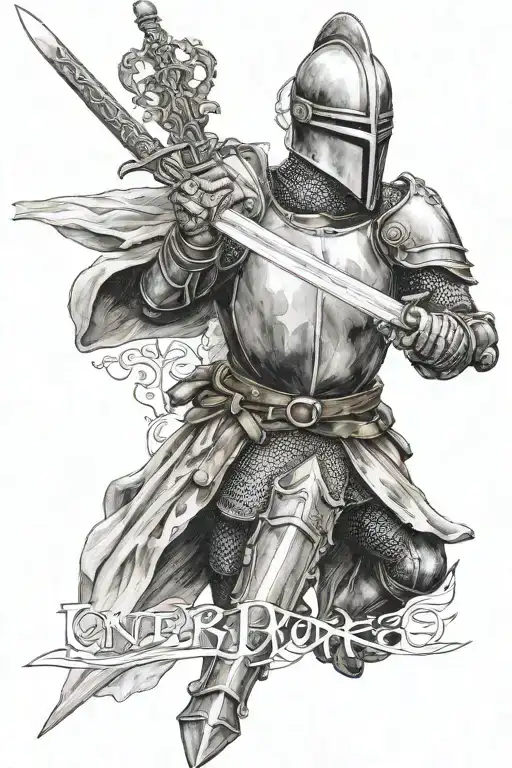 Knight Holding A Sword