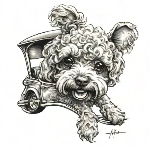 Toy Poodle Looking Outside The Car Window