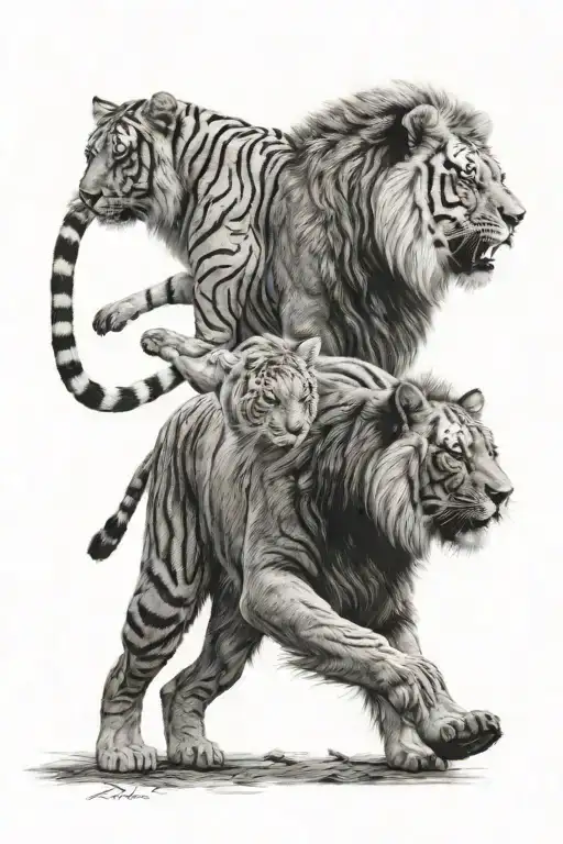 Lion Tiger Bear Walking