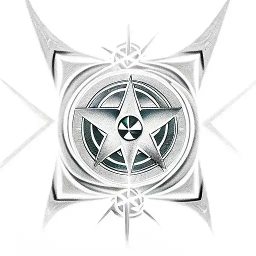 Star Trek Emblem With Maltese Cross Background